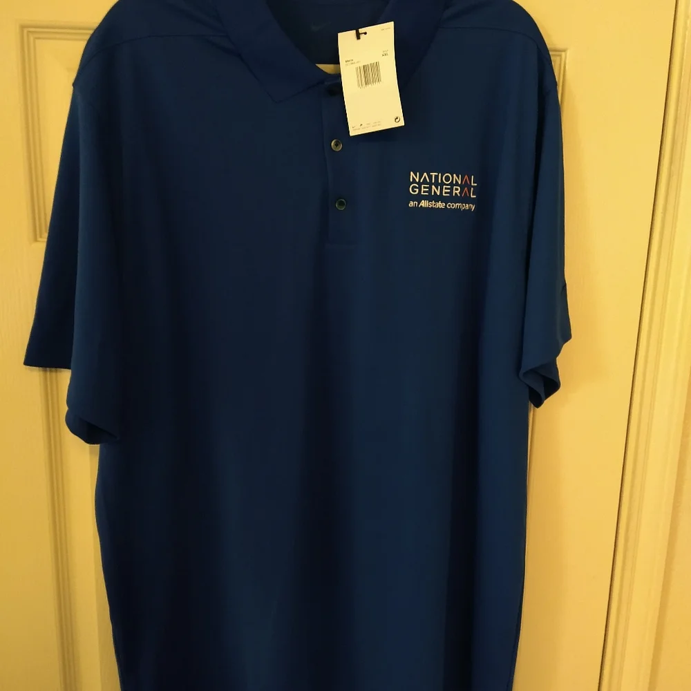 NWT Nike Blue Short Sleeve Polo Shirt Men's sz XXL